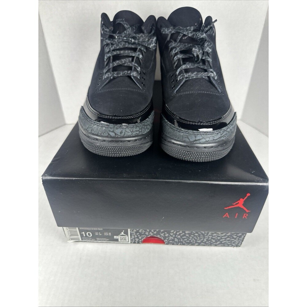 Size 10 - Jordan 3 Retro Black Cat OG All 2025 Worn Twice | TRUSTED SELLER!! - Picture 4 of 7